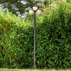 Hofstein Theux Außenstehleuchte Schwarz, Gold, 3-flammig -Günstiges Wegeleuchten Geschäft theux aussenstehleuchte h3344873 3