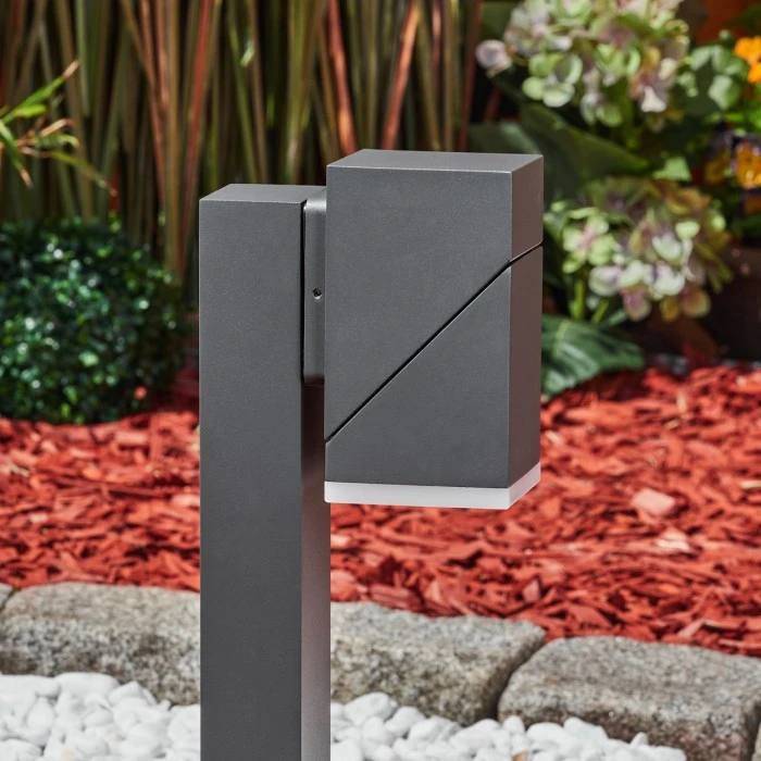 Hofstein Toogong Sockelleuchte LED Anthrazit, 1-flammig 4 Hofstein Toogong Sockelleuchte LED Anthrazit, 1-flammig – Bild 2