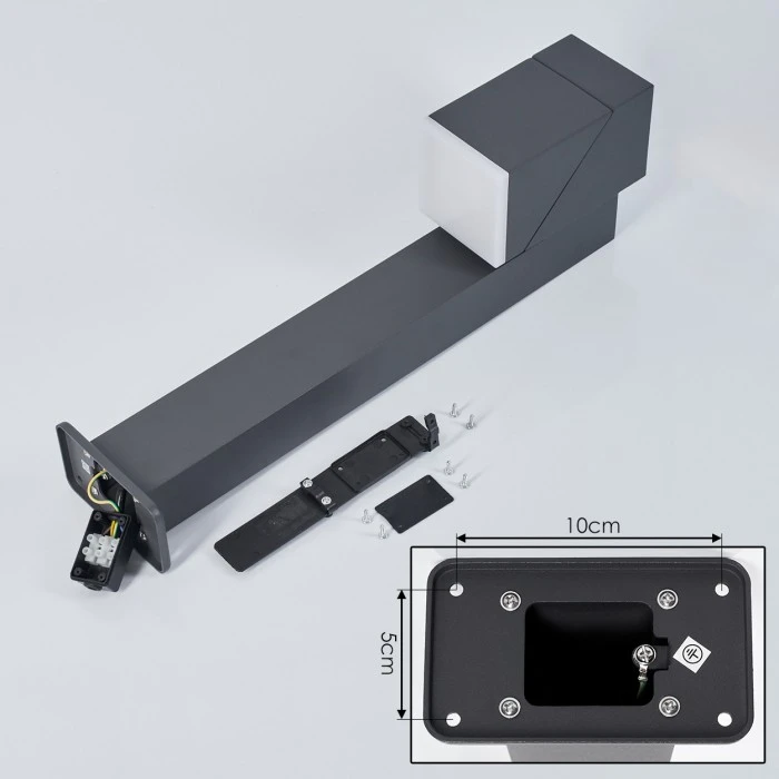 Hofstein Toogong Sockelleuchte LED Anthrazit, 1-flammig 7 Hofstein Toogong Sockelleuchte LED Anthrazit, 1-flammig – Bild 5