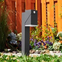 Hofstein Toogong Sockelleuchte LED Anthrazit, 1-flammig, Bewegungsmelder -Günstiges Wegeleuchten Geschäft toogong sockelleuchte h3607459 6