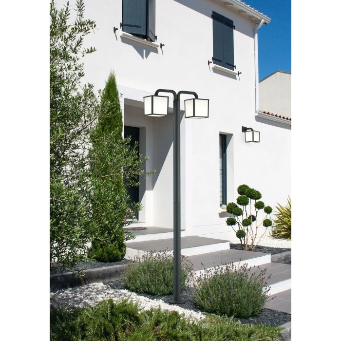 Trio Leuchten CUBANGO Sockelleuchte Anthrazit, 2-flammig 4 Trio Leuchten CUBANGO Sockelleuchte Anthrazit, 2-flammig – Bild 2