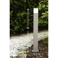 Trio Leuchten HUDSON Außenstehleuchte Edelstahl, 1-flammig -Günstiges Wegeleuchten Geschäft trio leuchten hudson aussenstehleuchte 420060187 2