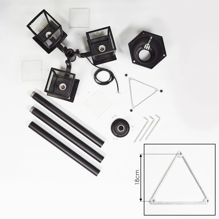 Hofstein Trosa Kandelaber Schwarz, 3-flammig 7 Hofstein Trosa Kandelaber Schwarz, 3-flammig – Bild 5