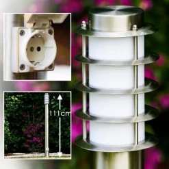 Hofstein Tunes Wegeleuchte Edelstahl, 1-flammig -Günstiges Wegeleuchten Geschäft tunes wegeleuchte h165073 9