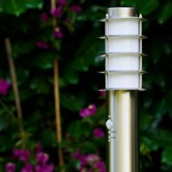 Hofstein Tunes Wegeleuchte Edelstahl, 1-flammig, Bewegungsmelder -Günstiges Wegeleuchten Geschäft tunes wegeleuchte h165097 3