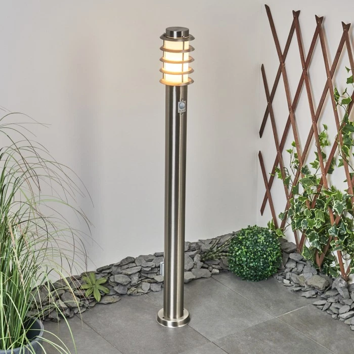 Hofstein Tunes Wegeleuchte Nickel-Matt, 1-flammig, Bewegungsmelder 13 Hofstein Tunes Wegeleuchte Nickel-Matt, 1-flammig, Bewegungsmelder – Bild 11