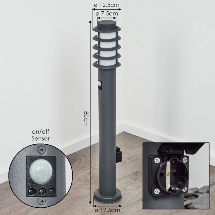 Hofstein Tunes Wegeleuchte Anthrazit, 1-flammig, Bewegungsmelder 6 Hofstein Tunes Wegeleuchte Anthrazit, 1-flammig, Bewegungsmelder – Bild 4
