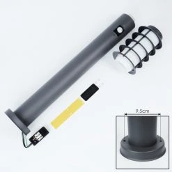 Hofstein Tunes Wegeleuchte Nickel-Matt, 1-flammig, Bewegungsmelder -Günstiges Wegeleuchten Geschäft tunes wegeleuchte h3538678 4