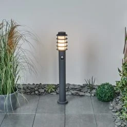 Hofstein Tunes Wegeleuchte Nickel-Matt, 1-flammig, Bewegungsmelder -Günstiges Wegeleuchten Geschäft tunes wegeleuchte h3538678 6