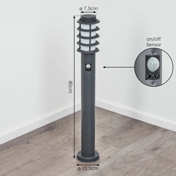 Hofstein Tunes Wegeleuchte Anthrazit, 1-flammig, Bewegungsmelder 6 Hofstein Tunes Wegeleuchte Anthrazit, 1-flammig, Bewegungsmelder – Bild 4
