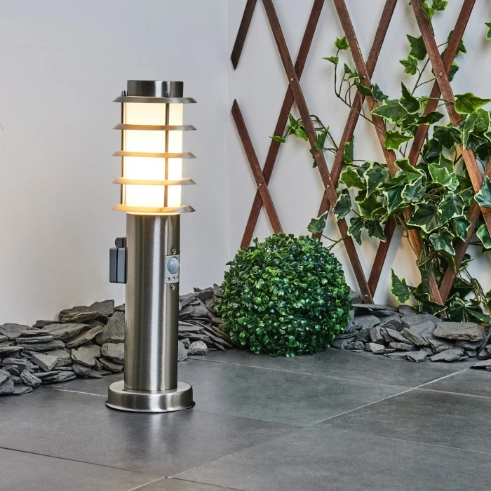 Hofstein Tunes Wegeleuchte Nickel-Matt, 1-flammig, Bewegungsmelder 11 Hofstein Tunes Wegeleuchte Nickel-Matt, 1-flammig, Bewegungsmelder – Bild 9