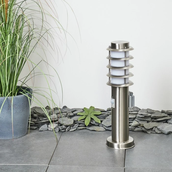 Hofstein Tunes Wegeleuchte Nickel-Matt, 1-flammig, Bewegungsmelder 12 Hofstein Tunes Wegeleuchte Nickel-Matt, 1-flammig, Bewegungsmelder – Bild 10