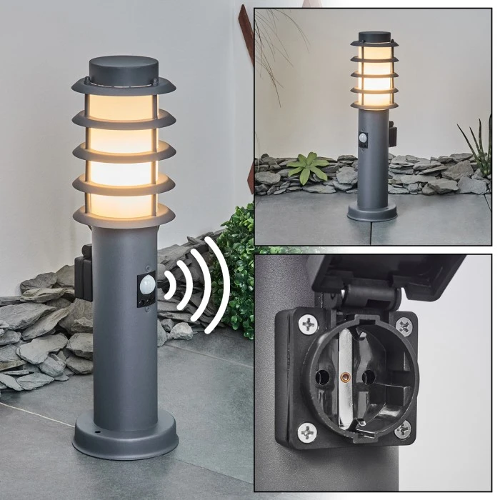 Hofstein Tunes Wegeleuchte Anthrazit, 1-flammig, Bewegungsmelder 3 Hofstein Tunes Wegeleuchte Anthrazit, 1-flammig, Bewegungsmelder