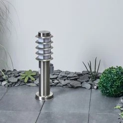 Hofstein Tunes Wegeleuchte Nickel-Matt, 1-flammig, Bewegungsmelder -Günstiges Wegeleuchten Geschäft tunes wegeleuchte h3546529 2