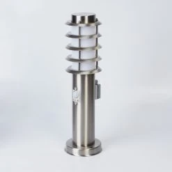 Hofstein Tunes Wegeleuchte Nickel-Matt, 1-flammig, Bewegungsmelder -Günstiges Wegeleuchten Geschäft tunes wegeleuchte h3546529 3