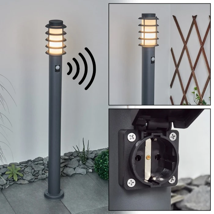 Hofstein Tunes Wegeleuchte Anthrazit, 1-flammig, Bewegungsmelder 3 Hofstein Tunes Wegeleuchte Anthrazit, 1-flammig, Bewegungsmelder