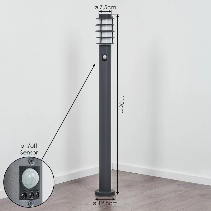 Hofstein Tunes Wegeleuchte Anthrazit, 1-flammig, Bewegungsmelder 6 Hofstein Tunes Wegeleuchte Anthrazit, 1-flammig, Bewegungsmelder – Bild 4