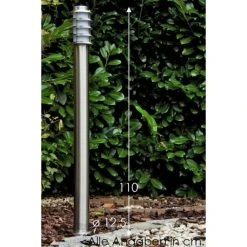 Hofstein Tunes Wegeleuchte Edelstahl, 1-flammig