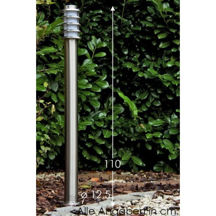 Hofstein Tunes Wegeleuchte Edelstahl, 1-flammig 3 Hofstein Tunes Wegeleuchte Edelstahl, 1-flammig