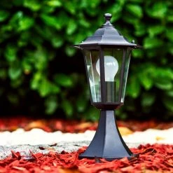 Hofstein Valtimo Sockelleuchte Schwarz, 1-flammig -Günstiges Wegeleuchten Geschäft valtimo sockelleuchte h3080351 3