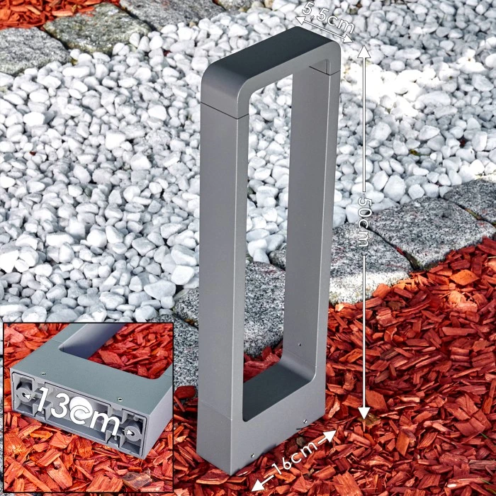 Hofstein Watford Sockelleuchte LED Anthrazit, 1-flammig 4 Hofstein Watford Sockelleuchte LED Anthrazit, 1-flammig – Bild 2