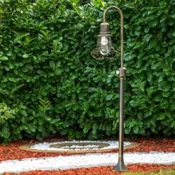 Hofstein Wegeleuchte BORKAN Braun, Gold, 1-flammig, Bewegungsmelder -Günstiges Wegeleuchten Geschäft wegeleuchte borkan h3021361 do3 10