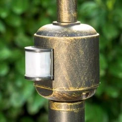 Hofstein Wegeleuchte BORKAN Braun, Gold, 1-flammig, Bewegungsmelder -Günstiges Wegeleuchten Geschäft wegeleuchte borkan h3021361 do3 6