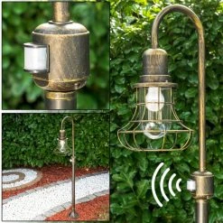 Hofstein Wegeleuchte BORKAN Braun, Gold, 1-flammig, Bewegungsmelder -Günstiges Wegeleuchten Geschäft wegeleuchte borkan h3021361 do3 9