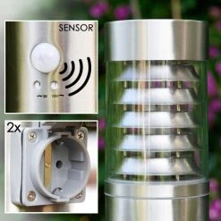 Hofstein Wegeleuchte Dakar Edelstahl, 1-flammig, Bewegungsmelder -Günstiges Wegeleuchten Geschäft wegeleuchte dakar h168036 14