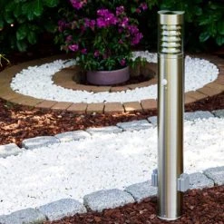 Hofstein Wegeleuchte Dakar Edelstahl, 1-flammig, Bewegungsmelder -Günstiges Wegeleuchten Geschäft wegeleuchte dakar h168036 2