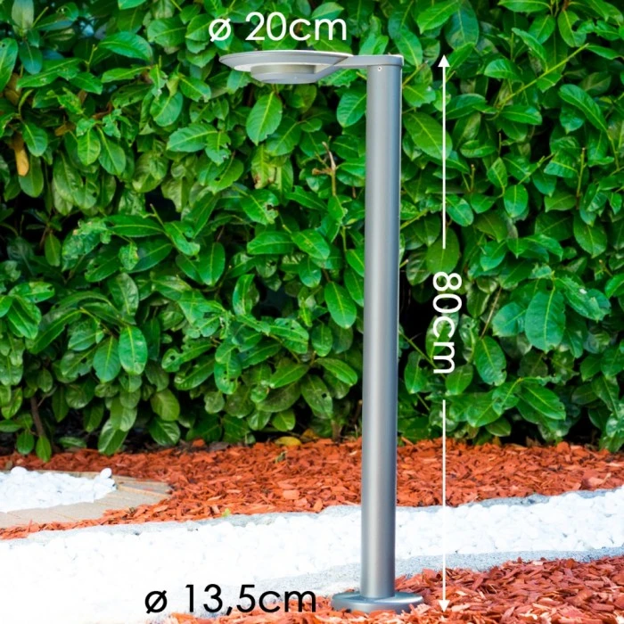 Hofstein Wegeleuchte Gakona LED Grau, 1-flammig 6 Hofstein Wegeleuchte Gakona LED Grau, 1-flammig – Bild 4