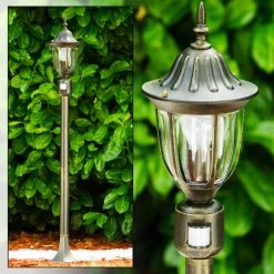 Hofstein Wegeleuchte Ribadeo Schwarz-Gold, 1-flammig, Bewegungsmelder -Günstiges Wegeleuchten Geschäft wegeleuchte ribadeo h169187 11