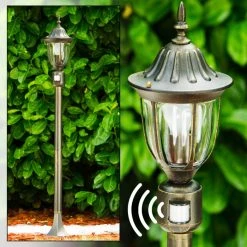 Hofstein Wegeleuchte Ribadeo Schwarz-Gold, 1-flammig, Bewegungsmelder -Günstiges Wegeleuchten Geschäft wegeleuchte ribadeo h169187 13