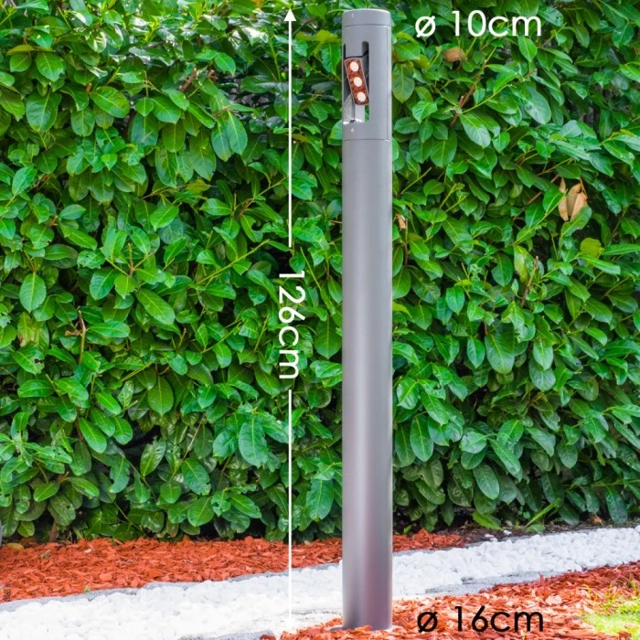 Hofstein Wegeleuchte TETLIN LED Anthrazit, 3-flammig 4 Hofstein Wegeleuchte TETLIN LED Anthrazit, 3-flammig – Bild 2