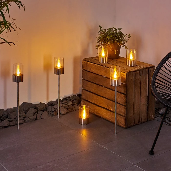 Hofstein Wroclaw 20er Set Solarleuchte LED Silber, 1-flammig 11 Hofstein Wroclaw 20er Set Solarleuchte LED Silber, 1-flammig – Bild 9